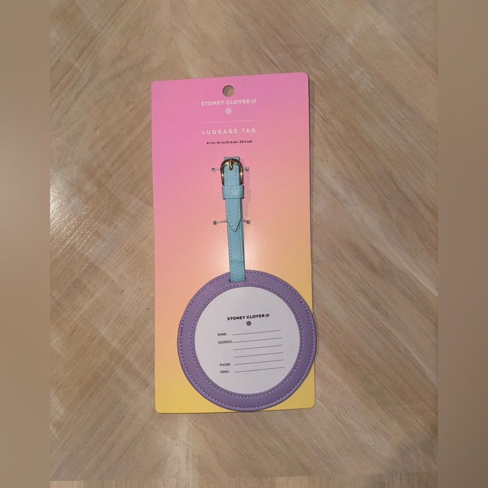 Stoney Clover Lane Lavender and Sky Luggage Tag